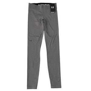 Under Armour Womens Compression Leggings Small Gray Heather Mid Rise NWT